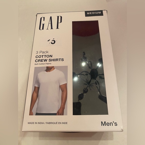 Gap Mens 3 Pack Cotton Crewneck Undershirts Tee T-Shirt Tagless Size Medium - Picture 2 of 4